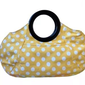 J Crew Yellow Polka Dot Purse
